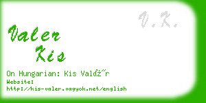 valer kis business card